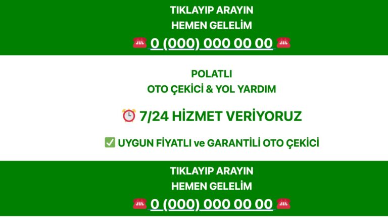 Ankara Polatlı Oto Kurtarma – Polatlı Çekici – Polatlı Oto Çekici
