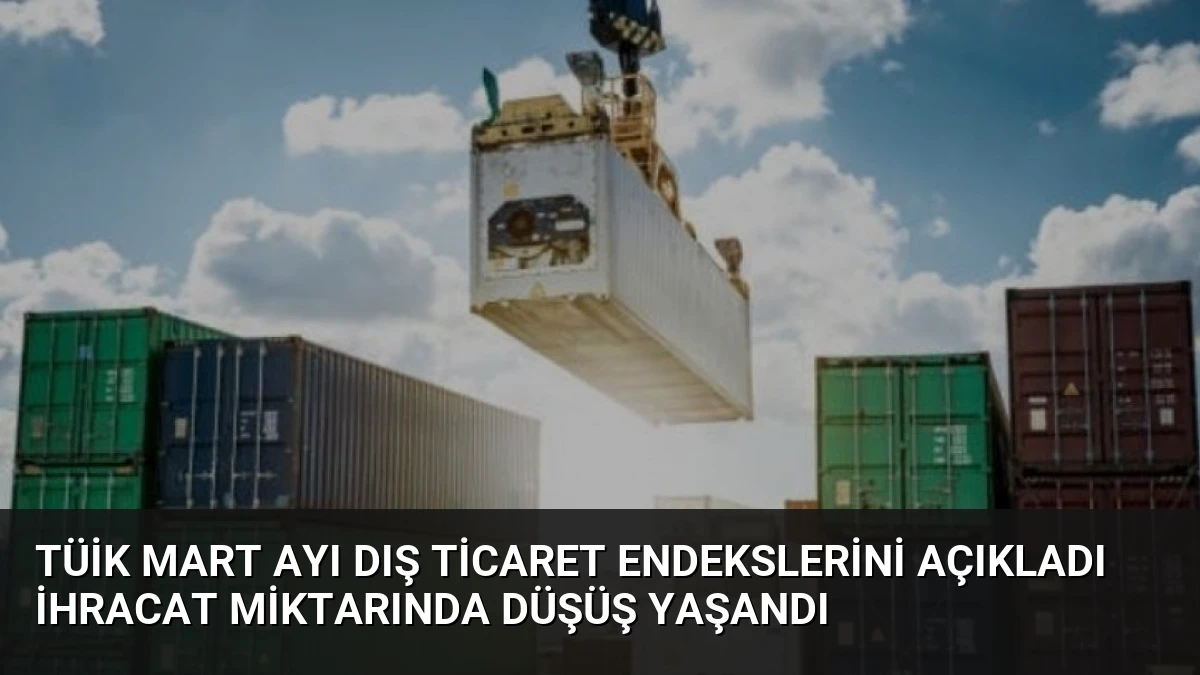 TÜİK Mart Ayı Dış Ticaret Endekslerini Açıkladı İhracat Miktarında Düşüş Yaşandı