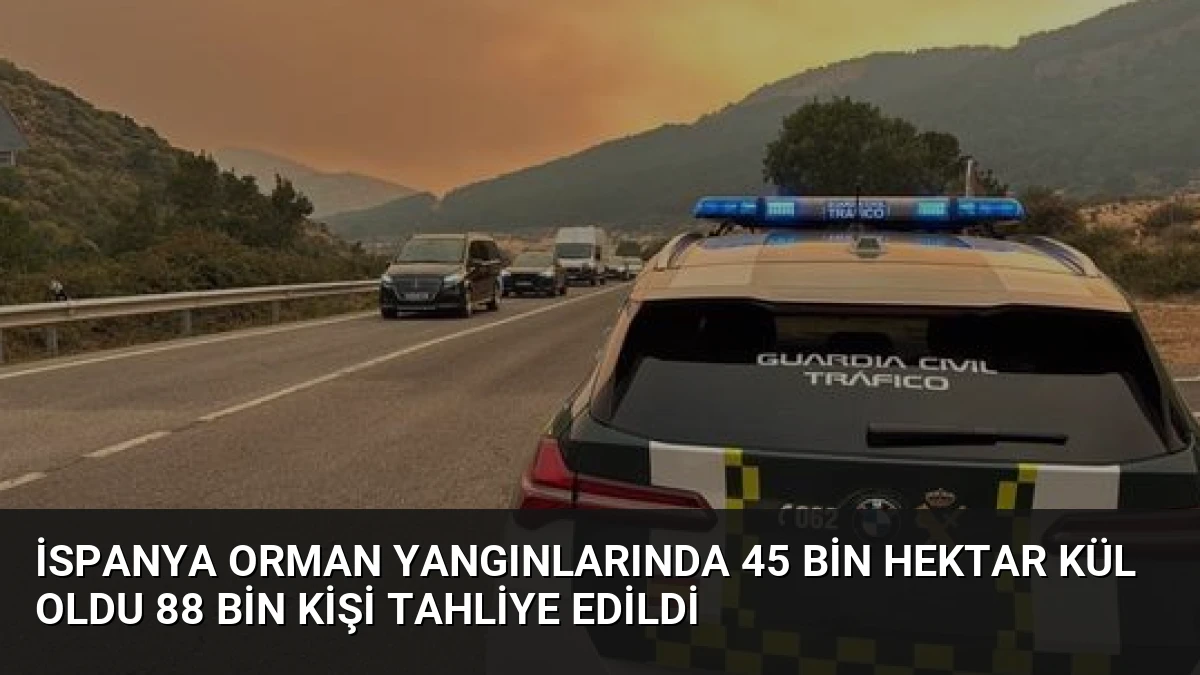 İspanya Orman Yangınlarında 45 Bin Hektar Kül Oldu 88 Bin Kişi Tahliye Edildi