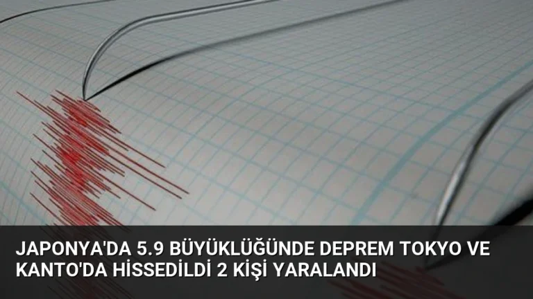 Japonya’da 5.9 Büyüklüğünde Deprem Tokyo ve Kanto’da Hissedildi 2 Kişi Yaralandı