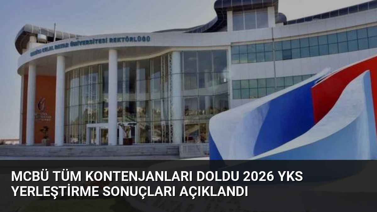 MCBÜ Tüm Kontenjanları Doldu 2026 YKS Yerleştirme Sonuçları Açıklandı